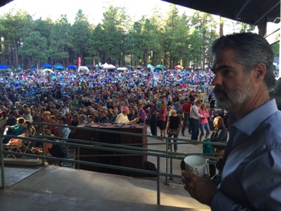 Nick backstage at Pickin in the Pines