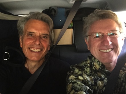 Jim and Keith packed in Van